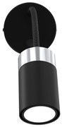 Kinkiet flex JOKER BLACK/CHROME 1xGU10, czarny, pojedynczy