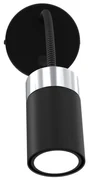 Kinkiet flex JOKER BLACK/CHROME 1xGU10, czarny, pojedynczy