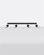 Listwa oświetleniowa NERO 4 czarna/złoty SOLLUX  LIGHTING