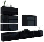 Meblościanka modułowa czarny połysk K0-A15