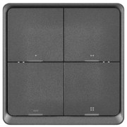 Wyłącznik 4-przyciskowy GoSmart 1xCR2430 Tuya czarny