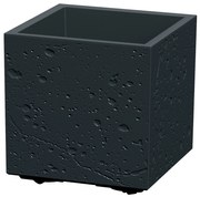 Donica Sierra Square Beton Effect 29 x 29 x 29 cm czarny beton PROSPERPLAST