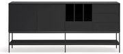 Czarna komoda 220x98x45 cm Platt – Teulat
