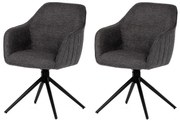 Zestaw krzeseł obiadowych z mechanizmem powrotnymHC-536 GREY2, 2 szt.