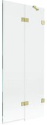 Mexen Lunar parawan nawannowy 2-skrzydłowy prawy 80 x 150 cm, transparent, złoty szczotkowany - 897-080-100-55-00-P