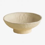 Dekoracyjna Miska Ręcznie Robiona Z Papier-mâché Muriel Kremowa - Sklum