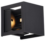 Nowoczesny kinkiet czarny z LED IP44 - Edwin Quadro