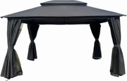 PAWILON OGRODOWY 3X4 M ZE ŚCIANKAMI GRAFITOWY