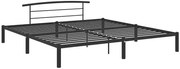Czarne metalowe łóżko małżeńskie 200x200 cm G0-A72