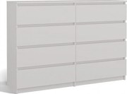 Komoda Malwa M8/140 |  Biała | 138x40x97 cm |  8 Szuflad