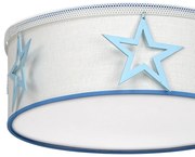 Lampa sufitowa STAR 2xE27, gwiazdy, biała, niebieska