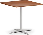 Stolik kawowy AURA, 60x60 cm, biała podstawa, czereśnia