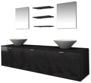 Czarny 8 częściowy zestaw mebli do łazienki B1-N87