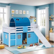 Łóżko piętrowe dla dzieci 90x200 cm białe