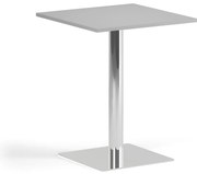 Stolik kawowy ENZO, 60x60 cm, chrom podstawa, szary