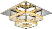 Lampa Sufitowa Kryształowa Plafon LED 24W Kwadratowa APP409-C APP410-C