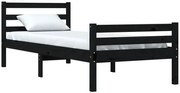 Czarne sosnowe pojedyncze łóżko 90x200 L0-M91