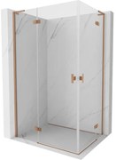 Mexen Mist-H L Duo kabina prysznicowa uchylna lewa 115 x 75 cm, transparent, miedź szczotkowana - 8A5L-115L-075P-65-00