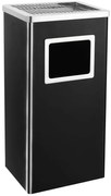 Stalowy czarny kosz na śmieci z popielniczką 45L C3-K30