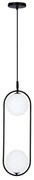 Czarna lampa wisząca ze szklanym kloszem 18.5x15 cm Cordel – Candellux Lighting