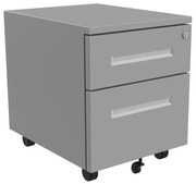 Szary kontenerek pod biurko na kółkach M4-B78