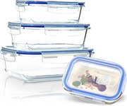 Klarstein Zestaw prostokątnych pojemników szklanych