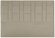 Zagłówek łóżka 180 cm - Welur - Taupe - HERMINE