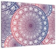 Obraz na szkle z mandali (70x50 cm)