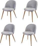 Krzesło do jadalni MCW-D53 (zestaw 4 sztuk),  jasnoszary