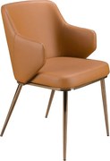 Brązowe krzesło ze sztucznej skóry 4162 ANGEL CERDA