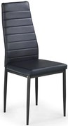 Czarne tapicerowane nowoczesne z ekoskóry krzesło H3-R56
