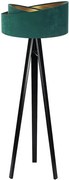 Zielono-czarna drewniana lampa stojąca trójnóg D8-A09