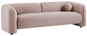 Kanapa 3-osobowa z różowego weluru - OVOTAS
