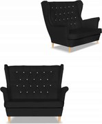 Sofa kanapa uszak Gaja ekoskóra skandynawska Family Meble czarna