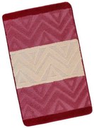 Bellatex Dywanik łazienkowy Bany Chevron burgundy,60 x 100 cm
