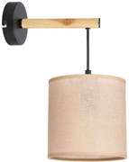 Nowoczesny kinkiet z abażurem beż+czarny - 3X Z059 W0-D35