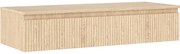 Mexen Rivel szafka łazienkowa podumywalkowa 120 cm z blatem, 1 szuflada, ryflowana , dąb - 91A20-12023-1-BFC81