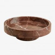 Okrągła Taca Na Drobiazgi Ø25 Cm Z Naturalnego Kamienia Kevara Marmur W Kolorze Wina Czerwonego - Sklum
