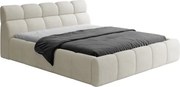 Łóżko GIULIA tapicerowane z pojemnikiem na pościel kolor Kremowy WERSAL