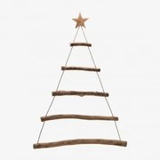 Choinka Ścienna Z Drewna Tekowego Esmeray Naturalna - Sklum