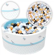 Suchy Basen Z Kulkami 90x40 Cm - Słonik Turkusowy - 200 Piłeczek