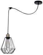 Czarna metalowa lampa wisząca 100x19 cm Primo – Candellux Lighting