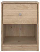 Szafka nocna w dekorze dębu z półkami May – Tvilum