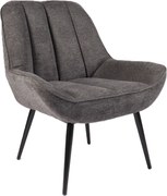 Nowoczesny fotel wypoczynkowy Farel, szara tkanina