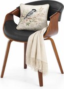 Skandynawskie kubełkowe krzesło orzech + czarny - Saro