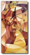 Zegar Szklany Pionowy Sztuka Abstrakcja linie kolorowy