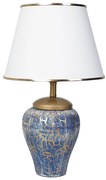 Lampa stołowa 1xE27/40W/230V niebieski/złoty
