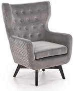 Popielaty fotel uszak P1-S48