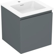 Mexen Orio szafka łazienkowa 45 cm z umywalką Otis, 1 szuflada, grafit mat/biała mat - 91A10-04547-1-BF66-W18M01