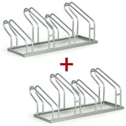 Stojak na rower na ziemi 1+1 GRATIS, 4 miejsca
